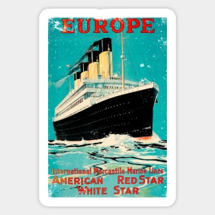 Poster Retro Ship Vintage Cruise Vessel Sticker